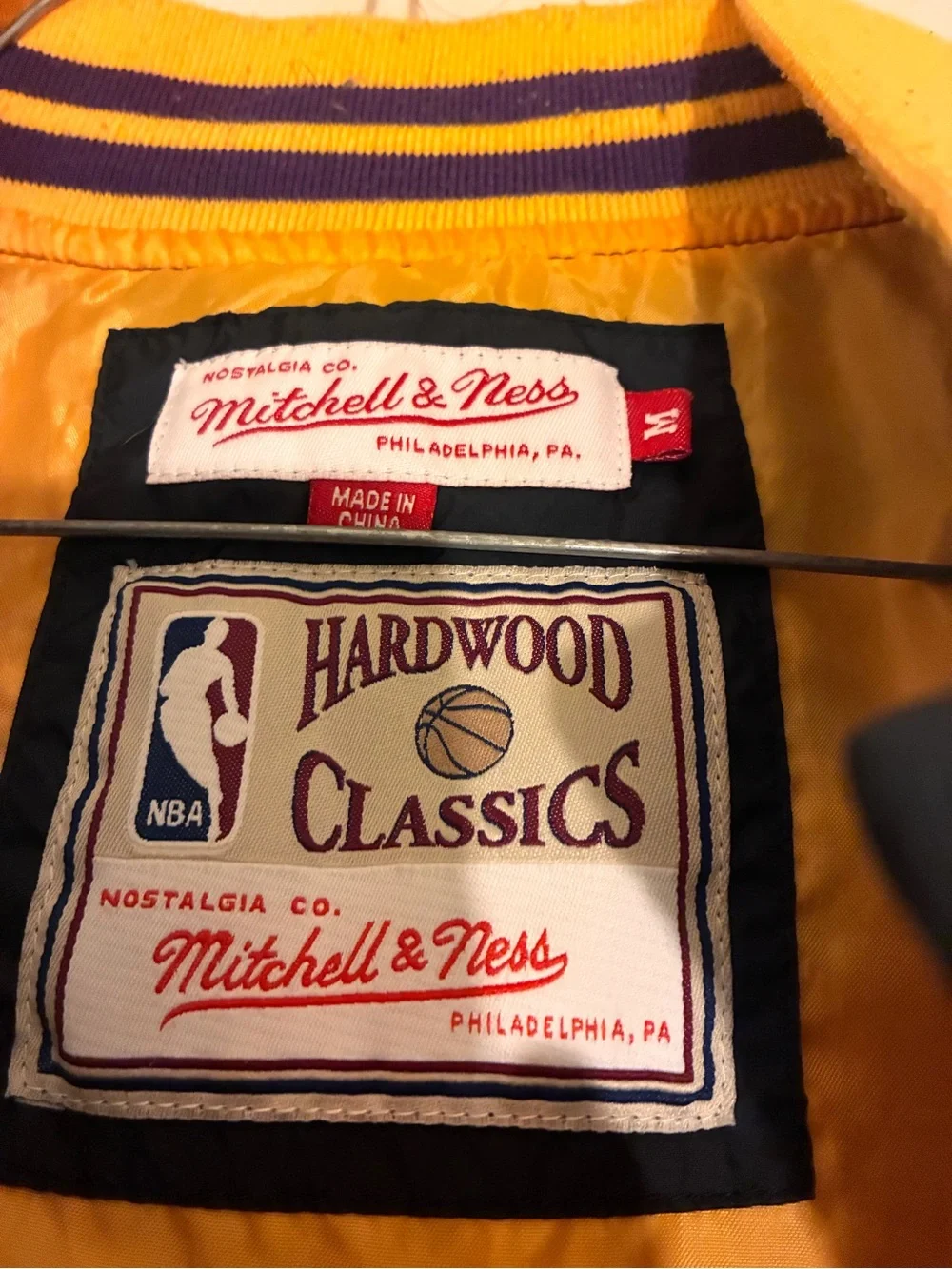 Mitchell & Ness Kids Los Angeles Lakers Black and Gold Puffer Vest